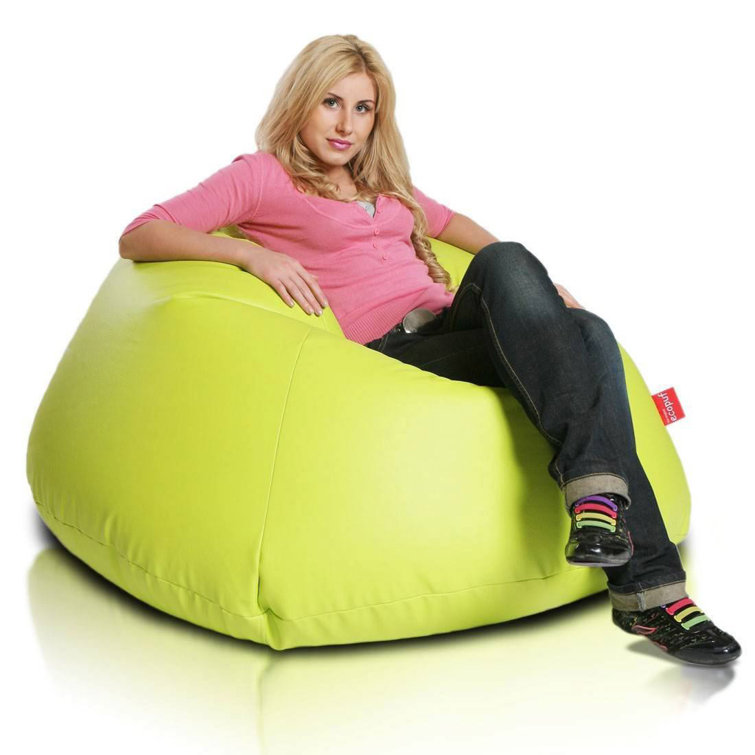 Furini Large Faux Leather Bean Bag Chair & Lounger Wayfair